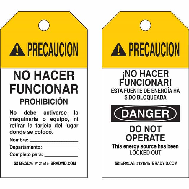 121516 B851 5.75X3, 25/PK MEX LOCKOUT T