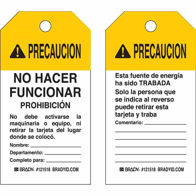 121519 B851 5.75X3, 25/PK MEX LOCKOUT T