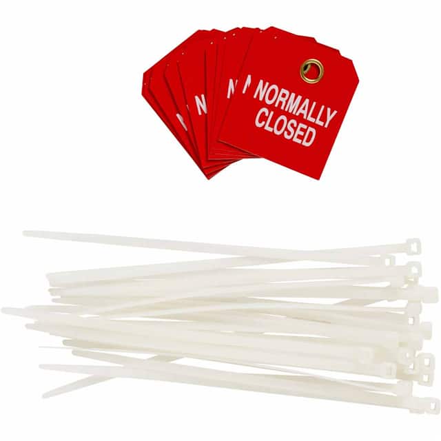 89245 B851 WHT/RED 2.5X2 1-SIDE 10/PK