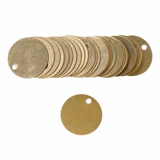 23210 BLNK BRASS VALVE TAG 1.5 DIA.BVT