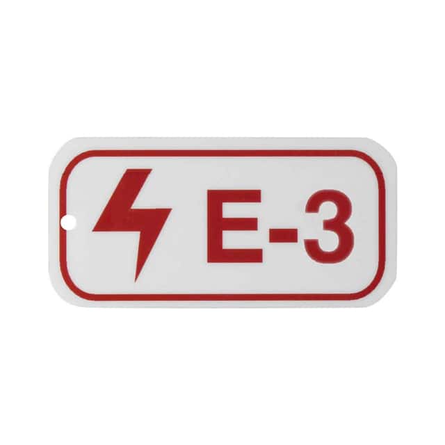 105641 1.5"X3"ENERGY TAGS RED/WHT,E-3,A