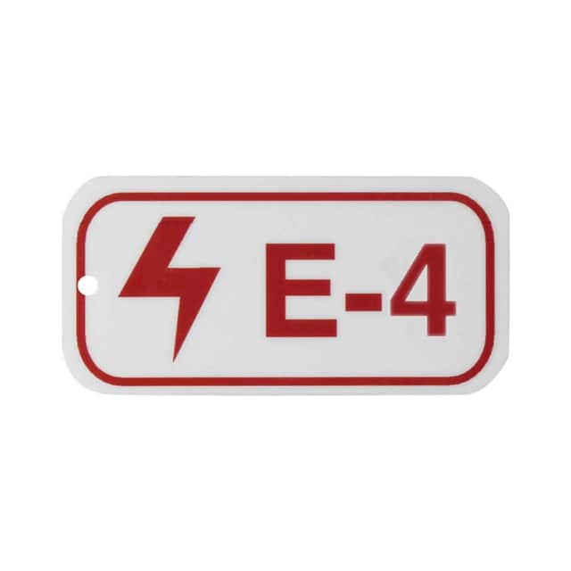 105682 1.5"X3"ENERGY TAGS RED/WHT,E-4,A