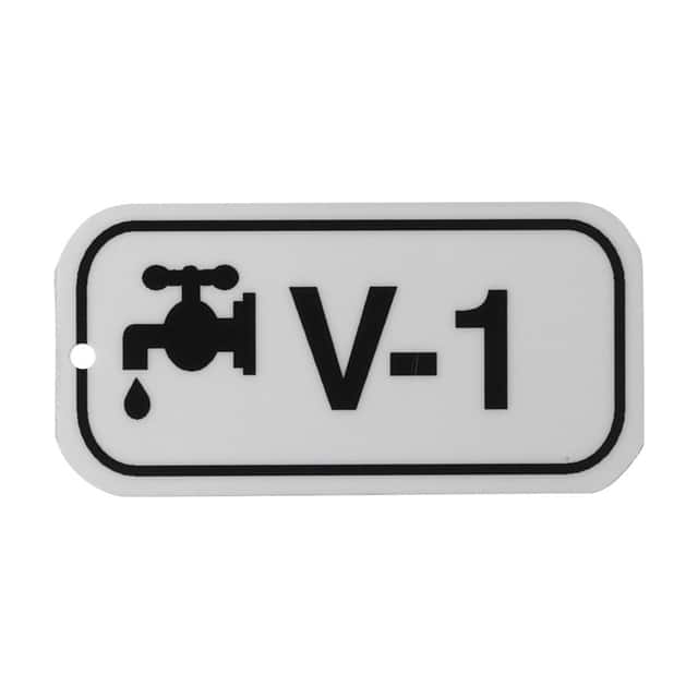 105664 1.5"X3" ENERGY TAGS BLK/WHT,V-1,