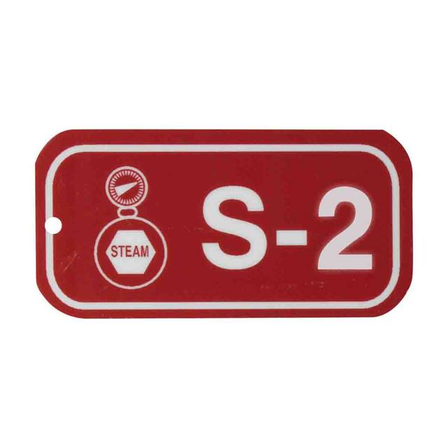105650 1.5"X3" ENERGY TAGS WHT/RED,S-2,