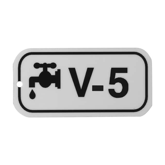 105668 1.5"X3" ENERGY TAGS BLK/WHT,V-5,