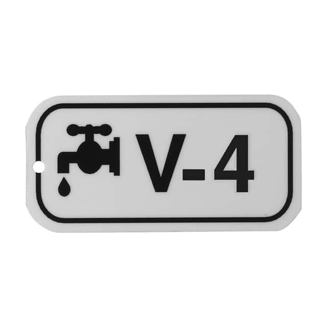 105667 1.5"X3" ENERGY TAGS BLK/WHT,V-4,