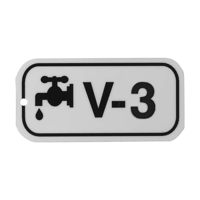 105666 1.5"X3" ENERGY TAGS BLK/WHT,V-3,