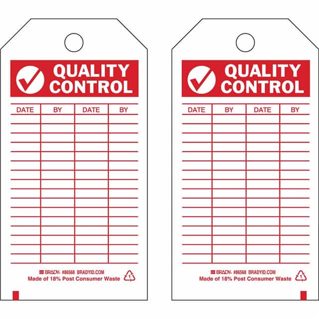 86448 B837 5.75X3 RED/WHT 2-SIDED 10/P