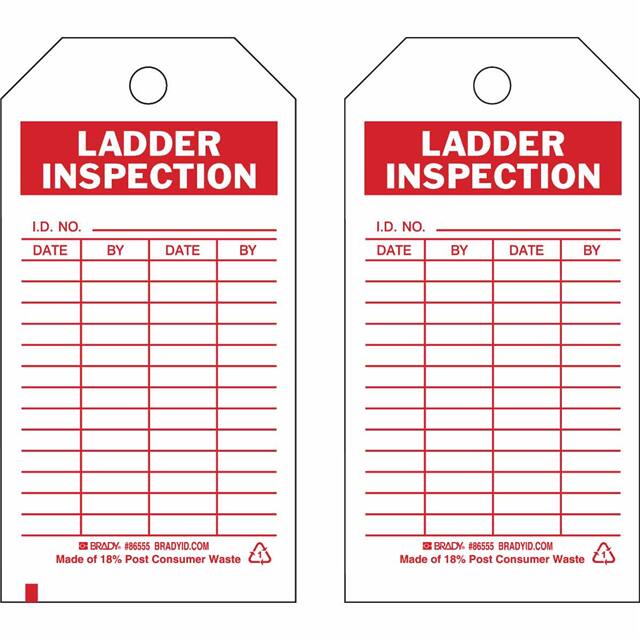 86555 B851 5.75X3 RED/WHT 2-SIDE 10/PK