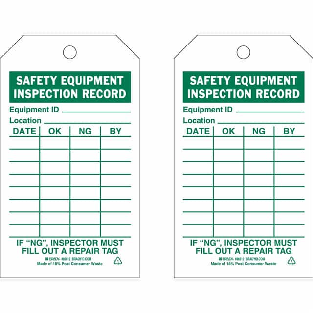 86722 B853 7X4 GRN/WHT 2-SIDED 100/PKG