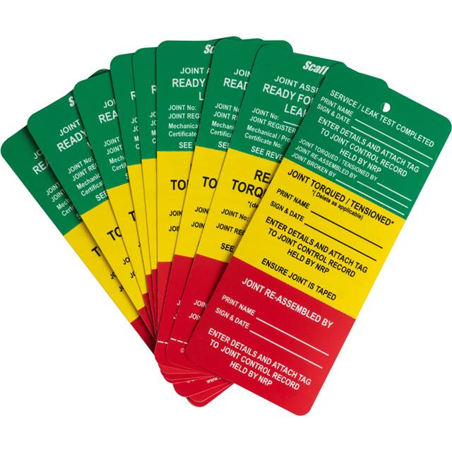 833763 3-PART PERFED JOINT TAG POLY 10P
