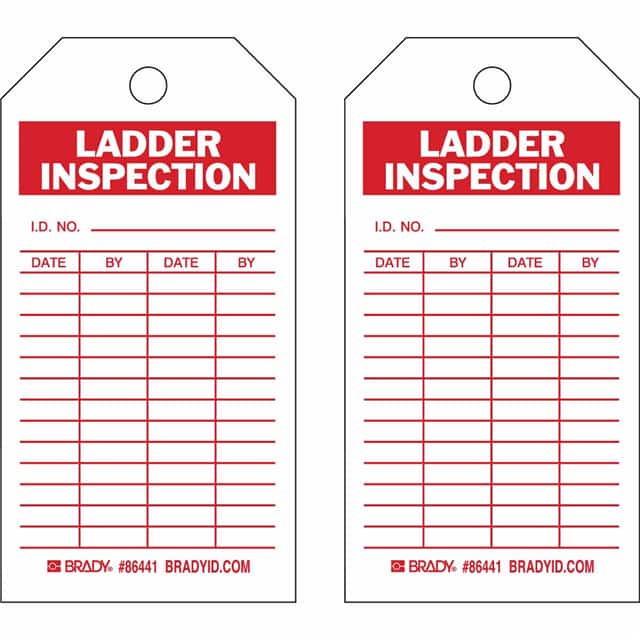 86441 B837 5.75X3 RED/WHT 2-SIDED 10/P