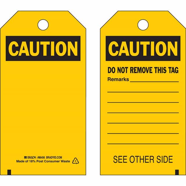 86456 B851 5.75X3 BK/YEL 2-SIDE 1-FLAP