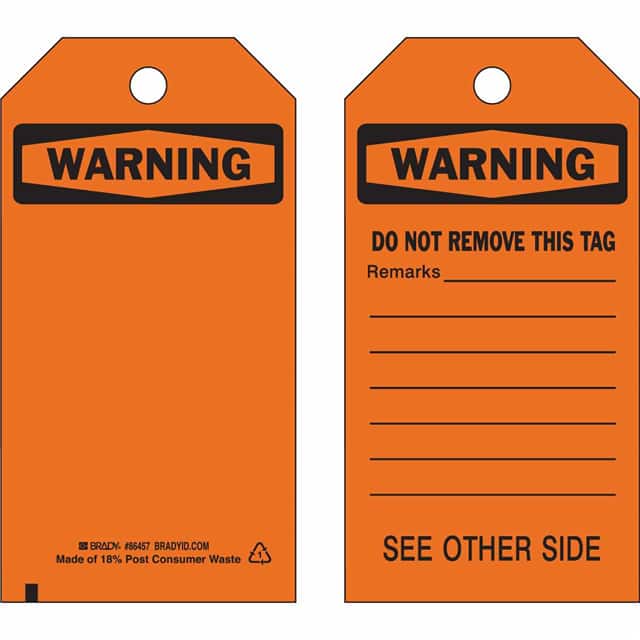 86457 B851 5.75X3 BK/ORG 2-SIDE 1-FLAP