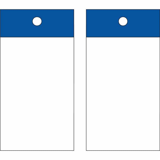 101995 POLY SELF LAM TAG 2X3 BLANK BLU