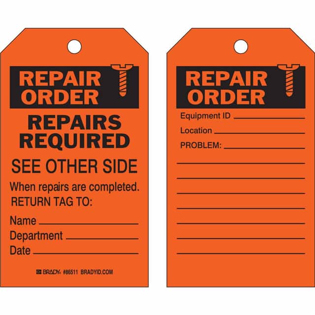 86511 B837 7X4 BLK/ORG 2-SIDED 10/PK