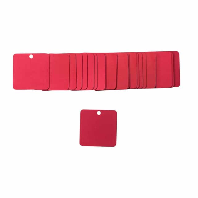 87628 ALUM VALVE TAG,1.5" SQUARE, RED