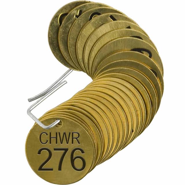 23607 STAMPED BRASS VALVE TAG CHWR 276
