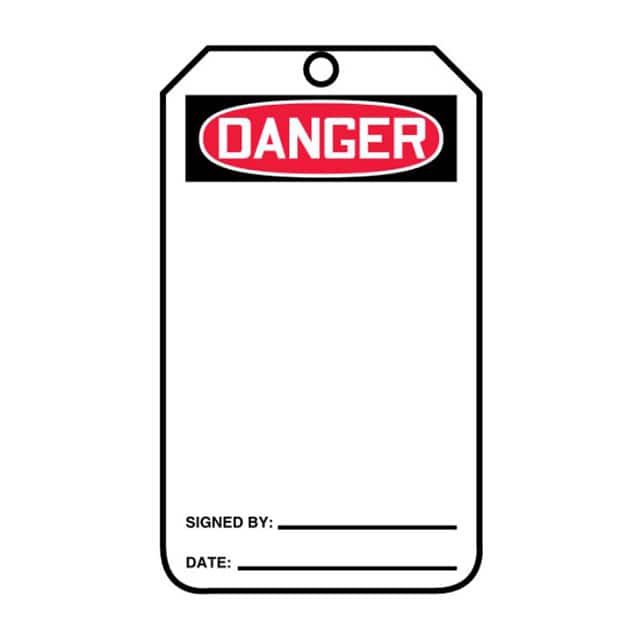 PCT-1093-C TAG 6.25"X3" RED/BLACK/WHITE