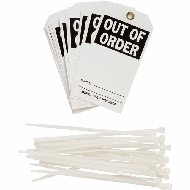 76215 B851 5.75X3 BLK/WHT 2-SIDED 25/P