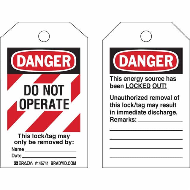145767 B869 LO TAG DANGER DO NOT OPERAT