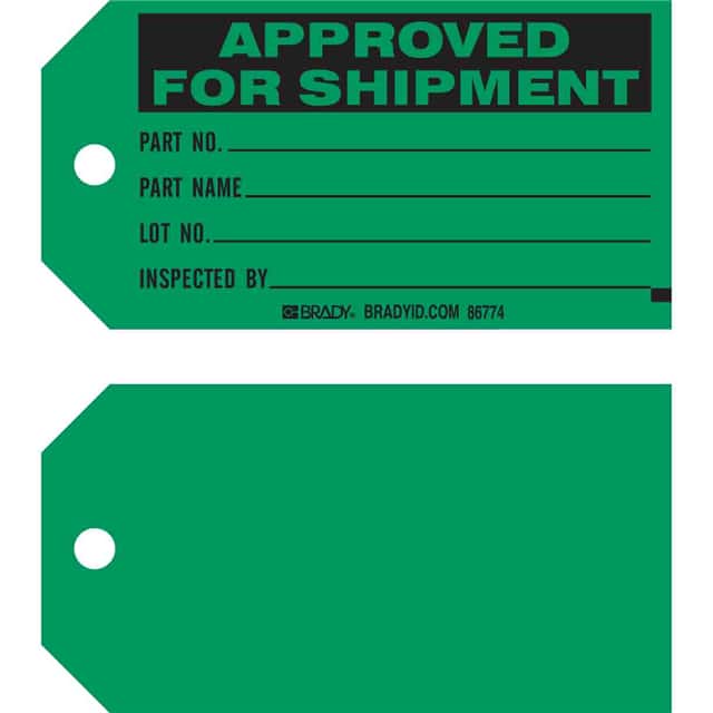86774 B853 5.75X3 BLK/GREEN 1-SIDE 100
