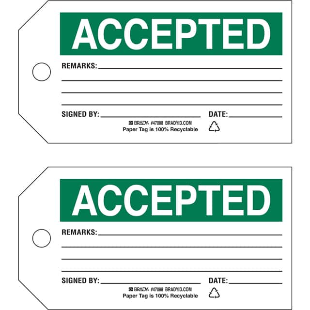 47088 B853 5.75X3 GRN/WHT 2-SIDE 100/P