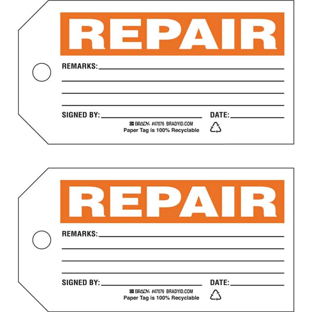 47076 B853 5.75X3 ORG/WHT 2-SIDE 100/P