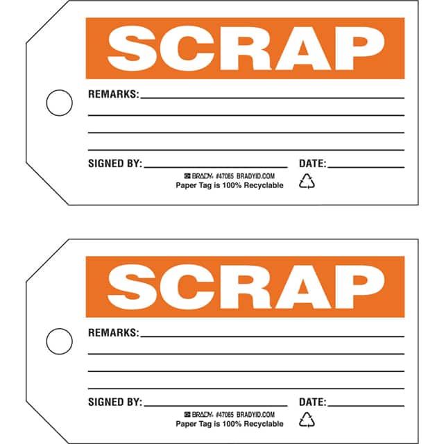 47085 B853 5.75X3 ORG/WHT 2-SIDE 100/P
