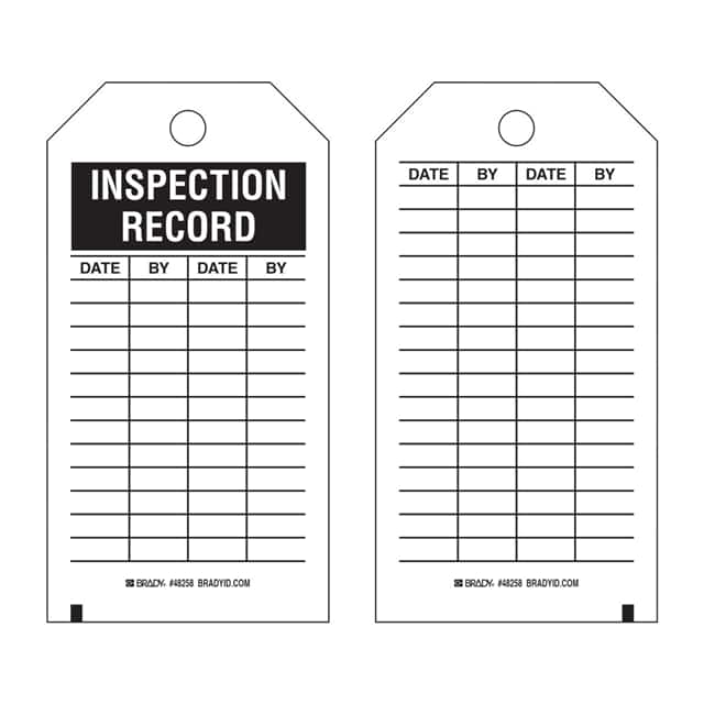48258 B853 5.75X3 BLK/WHT 2-SIDE 100/P