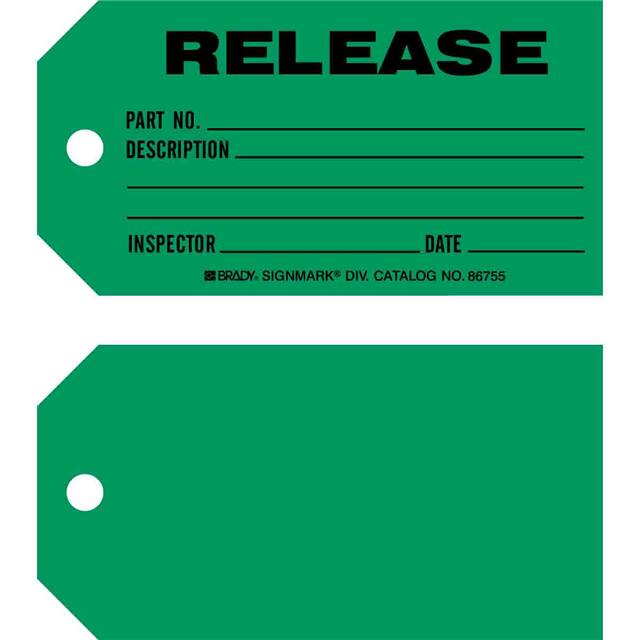 86755 B853 5.75X3 BLK/GREEN 1-SIDE 100