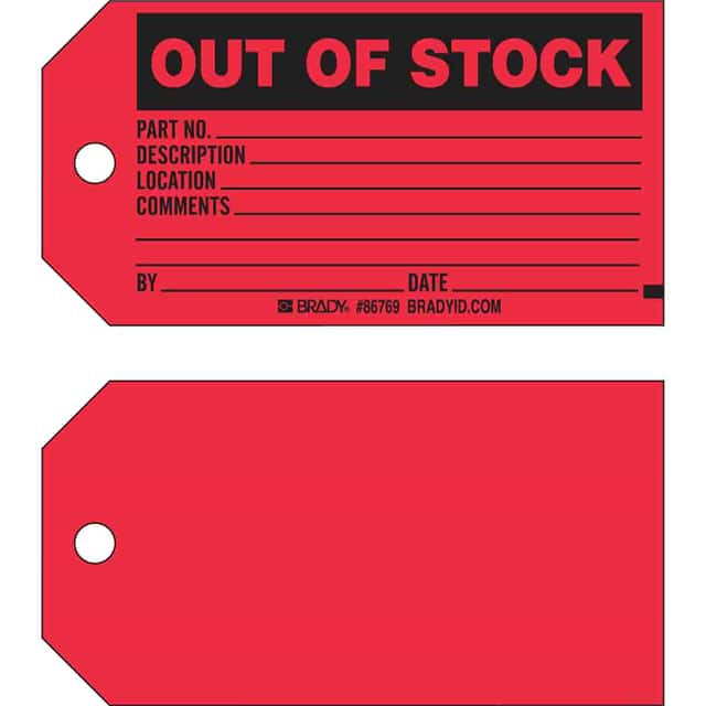 86769 B853 5.75X3 BLK/RED 1-SIDE 100/P