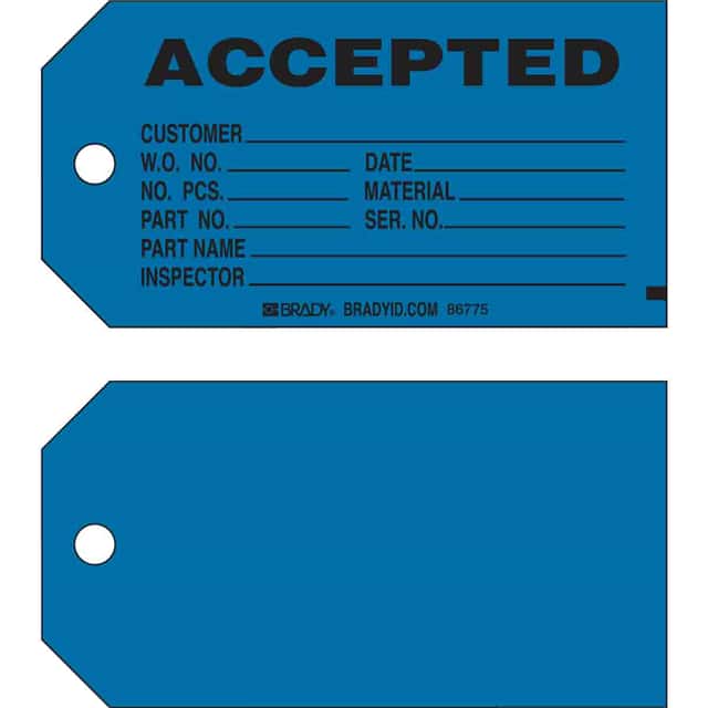 86775 B853 5.75X3 BLK/BLUE 1-SIDE 100/