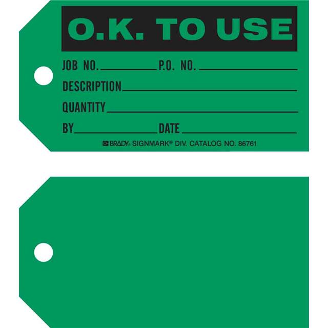 86761 B853 5.75X3 BLK/GREEN 1-SIDE 100