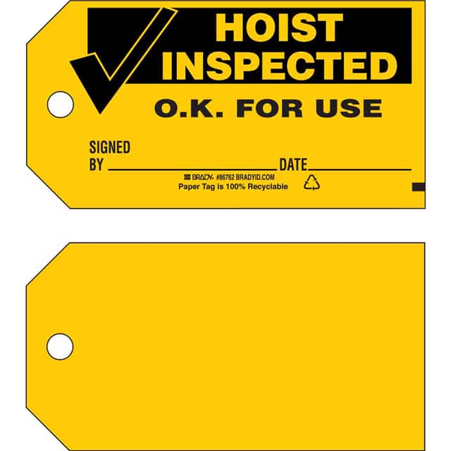 86762 B853 5.75X3 BLK/YEL 1-SIDE 100/P