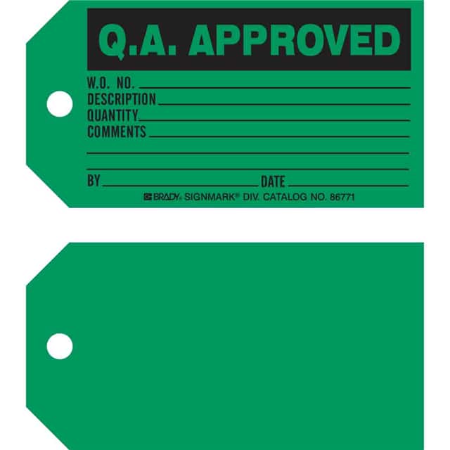 86771 B853 5.75X3 BLK/GREEN 1-SIDE 100