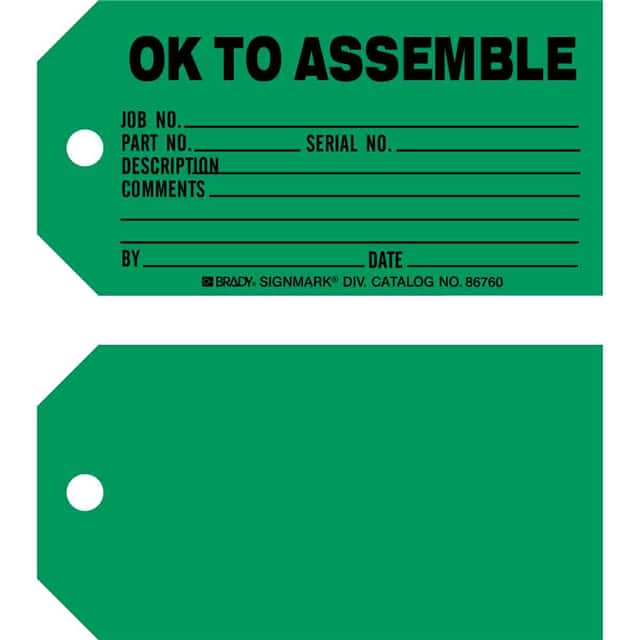 86760 B853 5.75X3 BLK/GREEN 1-SIDE 100