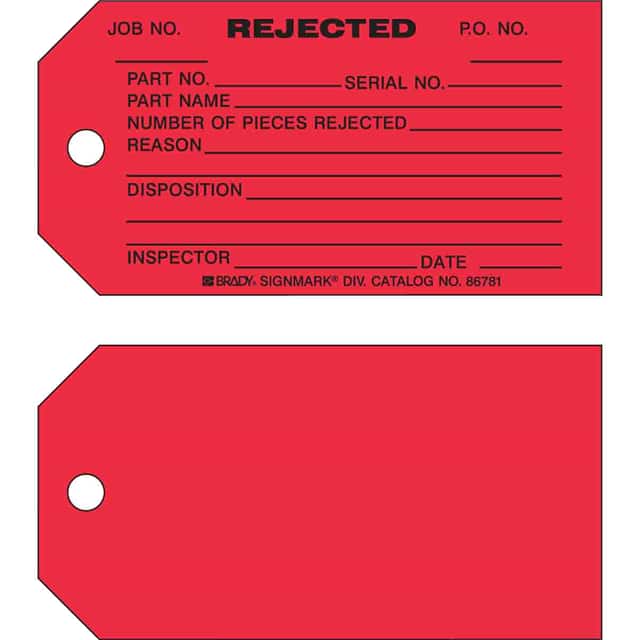 86781 B853 5.75X3 BLK/RED 1-SIDE 100/P