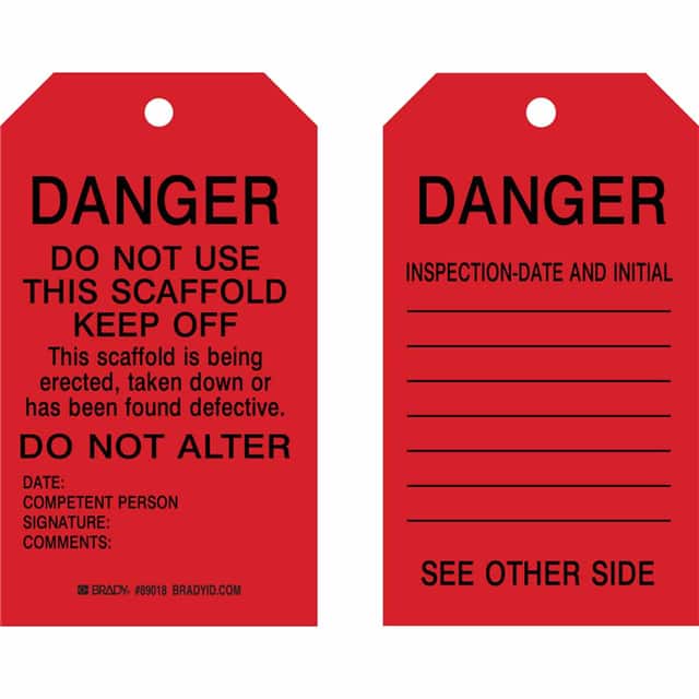 86738 B853 7X4 BLK/RED 2-SIDED 100/PKG