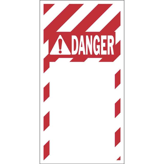 12885 TAG ANSI DANGER W/STRIPES 3 X 5.