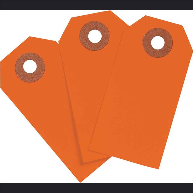 102082 BLNK TAG FLR RED 3.75"X1.875" 10