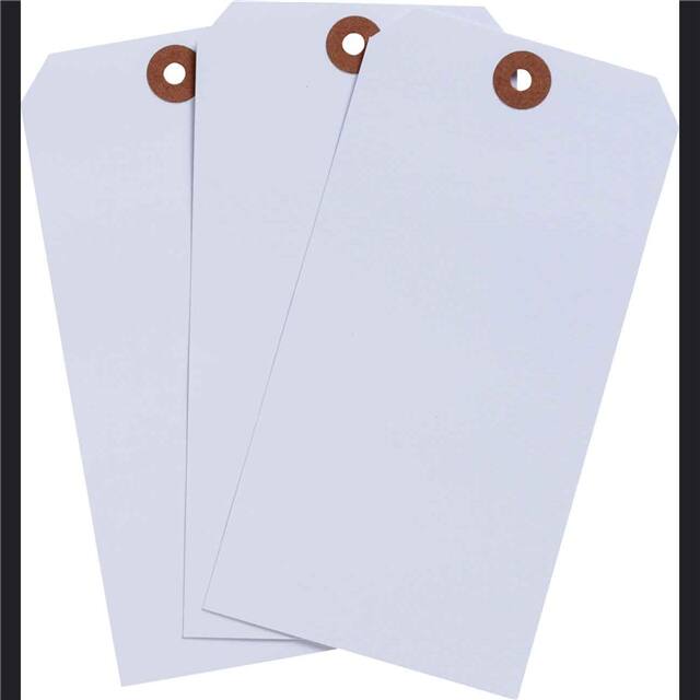 102167 BLNK TAG CRD WHT 6.25"X3.125" 10