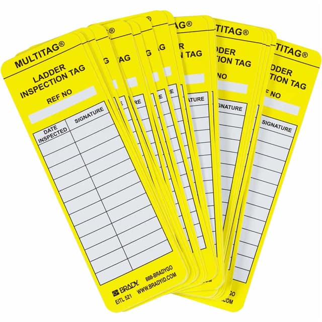 LAD-EITL521 LADDERTAG INSERTS 2X6 1/2 YELLOW
