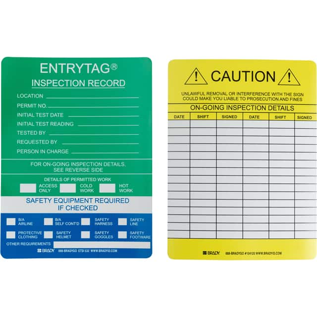 ENT-ETSI532 ENTRY TAG STD INSERTS 5 3/4X7 5/