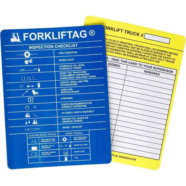 FLT-ETSI 583 FORKLIFT TAG INSERTS