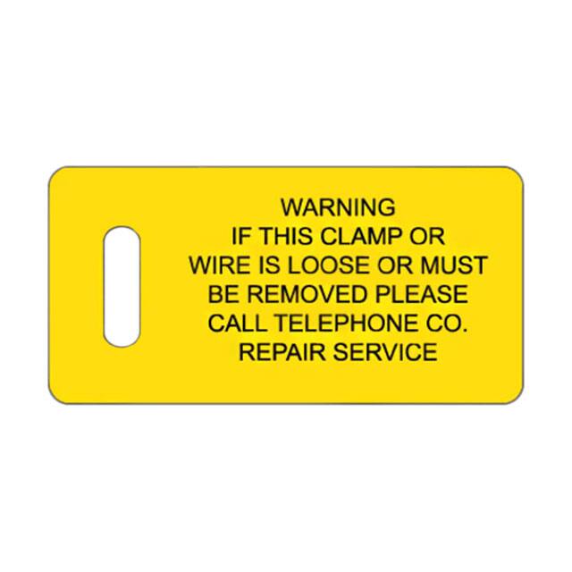 PT-TGND TAG ID RATINGS 2.75"X1.38" BK/YL