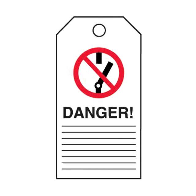 PVT-110 TAG ID RATINGS 5.75"X3" BK/RD/WT