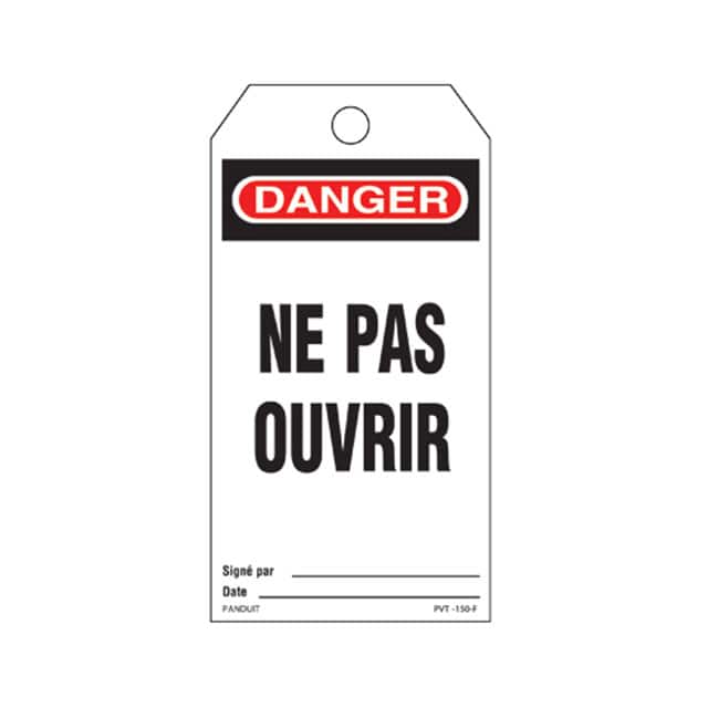 PVT-150-F TAG ID RATINGS 5.75"X3" BK/RD/WT
