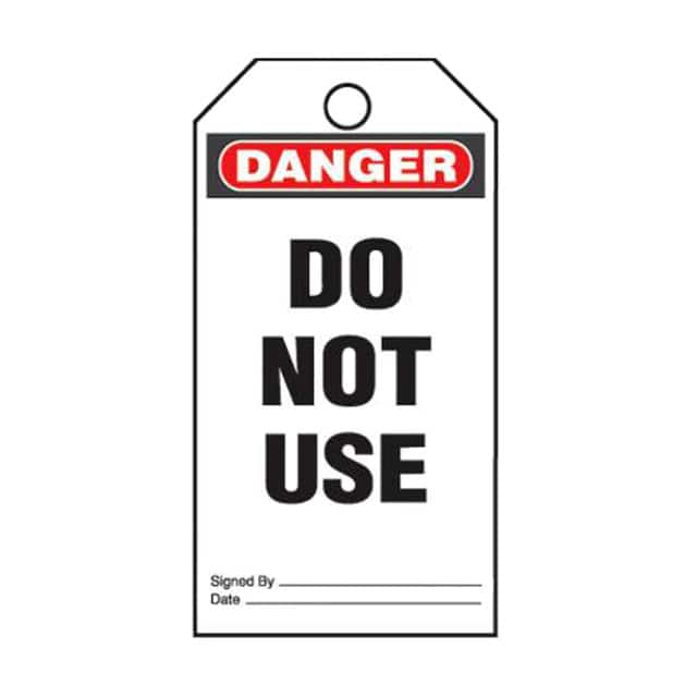PVT-158-Q TAG ID RATINGS 5.75"X3" BK/RD/WT