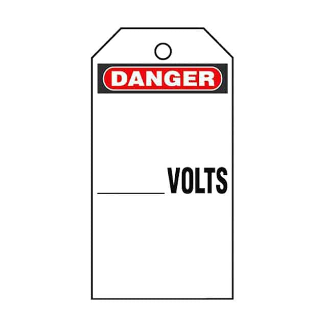 PVT-238-Q TAG ELECTRL WARN 5.75"X3" BLK/RD
